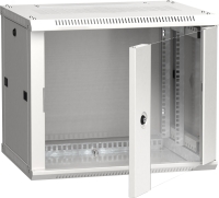 Шкаф настенный 19' LINEA W 9U 600х450мм стеклянная дверь RAL7035 ITK LWR3-09U64-GF