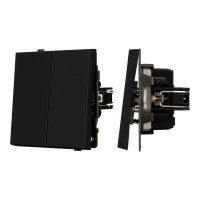 Механизм выключателя двухклавишный непроходной Arlight SWT-TENDO-MK02-SFPL-BK (230V, 10A) 054544