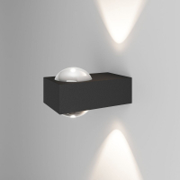 Уличный настенный светильник Elektrostandard Lenses черный 35191/W 4690389216428 a070458