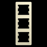 GLOSSA Рамка 3 поста вертикальная бежевая Systeme Electric GSL000207