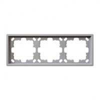 Рамка серия FD 3-постовая, цвет Белый матовый (soft touch) Jasmart FD1003PWM