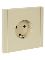 FORTE&PIANO Розетка 1-местная с заземлением с защитными шторками винтовое крепление 16А FP415 ваниль IEK FP-R14-16-K10