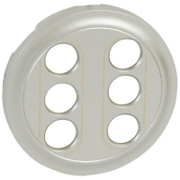 Лицевая панель Legrand Celiane розетки аудио/видео 2xRCA титановая 068514