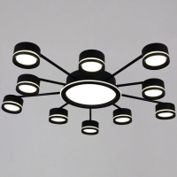 Потолочная люстра Reluce 20590-0.3-5+5+1 Black