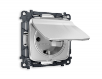 Комплект механизма розетки с/з со шторками и крышкой Ambrella Volt Omega MO408010