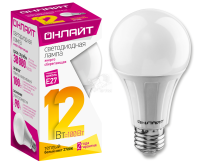 Лампа светодиодная LED 12вт E27 теплый ОНЛАЙТ 71682 19627