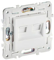 SKANDY Розетка компьютерная двойная RJ45 кат.5E SK-K03W арктический белый IEK SK-K20-1-K01