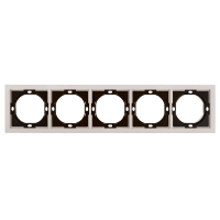 Рамка 5-местная Stekker Мия PFR00-3005-08 пудровый жемчуг 50490