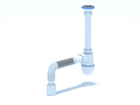 Сифон для умывальника АНИ 1 1/4' x 40 с гибкой трубой 40х50 АНИ пласт C1010