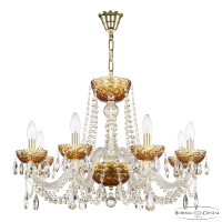 Подвесная люстра Bohemia Ivele Crystal 5402/8/240 G Amber/M-1F