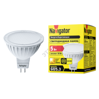 Лампа светодиодная LED 5вт 230в GU5.3 тепло-белая Navigator Group 94263 18577