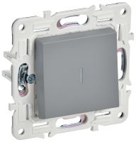 SKANDY Выключатель 1-клавишный проходной с индикацией 10А SK-V08Gr серый IEK SK-V12-1-10-K03