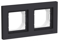 ATLASDESIGN AQUA 2-постовая РАМКА IP44, КАРБОН Systeme Electric ATN441002