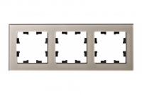 Рамка трехпостовая ATLASDESIGN NATURE, СТЕКЛО ШАМПАНЬ Systeme Electric ATN320503