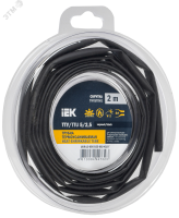 Трубка термоусадочная ТТУ нг-LS 5/2.5 черная (2м/упак) IEK UDR12-005-D25-002-K02-T