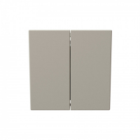 Выключатель двухклавишный 10A 250V с накладкой, цвет Сахара Jasmart FD3023SH