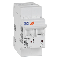 Выключатель автоматический двухполюсный 6А C 4.5кА AC OptiDin BM63-2C6-4.5-УХЛ3 КЭАЗ 326801