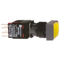 Кнопка квадратная с подсветкой желтая Schneider Electric XB6DW5B5B