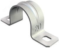 Скоба крепежная металлическая двухлапковая 32мм OBO Bettermann 605 32 G 1018337    