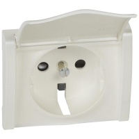 Лицевая панель Legrand Galea Life розетки 2К+З со шторками крышкой перламутр 771522