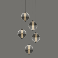 Каскадная люстра Delight Collection MD24022079-5A black/smoky