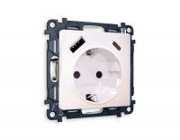 Комплект механизма розетки 2USB A+C 20W (быстрая зарядка) с/з Ambrella Volt Alfa MA210010