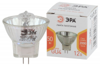 Лампа галогенная Эра GU4 50W 3000K GU4-MR11-50W-12V-30CL Б0044749 ЭРА
