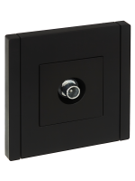 FORTE&PIANO Розетка TV проходная FP129 черный IEK FP-A10-P-K02