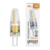 Светодиодная лампа Gauss Basic G4 2W 3000K 1159712 GAUSS
