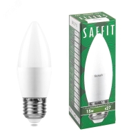 Лампа светодиодная LED 15вт Е27 белый матовая свеча SAFFIT SBC3715 55206