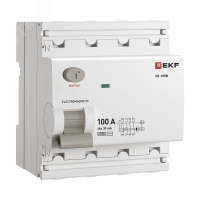 Выключатель дифференциального тока ВД-100N 4P 100А 30мА тип AC эл-мех 6кА PROXIMA EKF E1046M10030