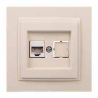 Розетка компьютерная Rj45 Cat6 Mono Electric Despina крем 102-170005-125