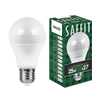 Лампа светодиодная LED 25вт Е27 дневной SAFFIT SBA6525 55089