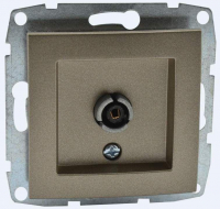 Розетка TV проходная Mono Electric Despina-Larissa бронза 500-002305-137