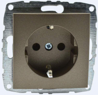 Розетка с заземлением Mono Electric Despina-Larissa 16А 250В бронза 500-002321-117