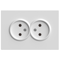 Розетка 2-местная с защитной шторкой Stekker RST16-5116-01 Эмили 49877