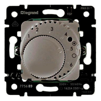 Термостат Legrand Galea Life теплых полов с НО контактом титановая 775690