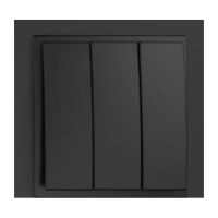 Выключатель трехклавишный Mono Electric Despina 10А 250В графит 102-202022-114