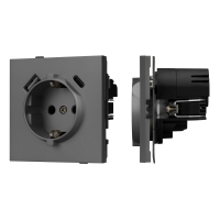 Механизм розетки с USB зарядкой Arlight SCT-TENDO-MUAC-SFPL-GR (230V, 16A) 054609