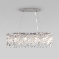 Подвесная люстра Eurosvet Blitz 60159/10 хром/ прозрачный хрусталь Strotskis a065323