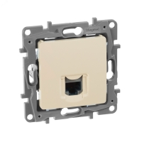 ETIKA Розетка компьютерная RJ45 категория 5 UTP слоновая кость Legrand/Daccord 672341
