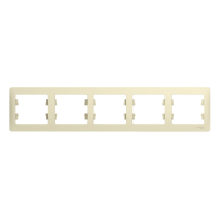 GLOSSA Рамка горизонтальная 5 постов бежевая Systeme Electric GSL000205
