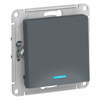 Выключатель одноклавишный ATLASDESIGN с подсветкой схема 1а 10АХ механизм грифель Systeme Electric ATN000713