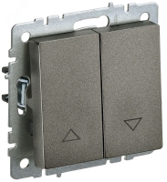 BRITE Выключатель жалюзи 10А ВС10-1-5-БрТБ темная бронза IEK BR-V15-0-10-K45