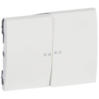 Клавиша Legrand Galea Life выключателя двойная с индикацией белая 771079