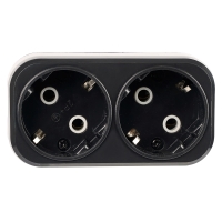 Разветвитель сетевой 2-местный Stekker 250V 16A ABS ADP16-22-20 50680