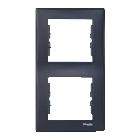 Sedna Рамка двойная вертикальнаяальная графит Schneider Electric SDN5801170