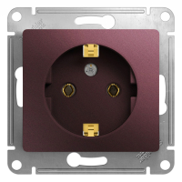 GLOSSA розетка с заземлением баклажановый Systeme Electric GSL001143