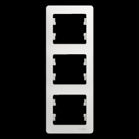 GLOSSA Рамка 3 поста вертикальная белая Systeme Electric GSL000107