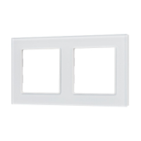 Рамка двухместная Arlight FRM-GLARE-GS-2-WH 043796